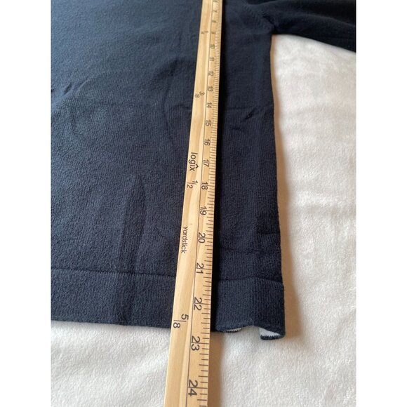 VTG Lacoste Black Heavy Knit Long Sleeve Sweater Size 40 Preppy Y2K Athletic - Picture 5 of 7